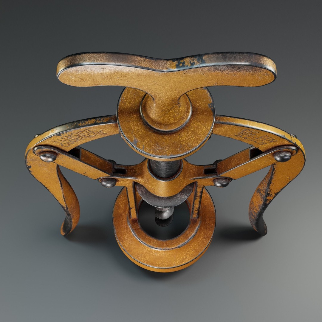 Corkscrew 3D Model – High Poly Kitchen Equipment with PBR Textures - View 4