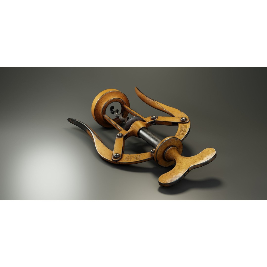 Corkscrew 3D Model – High Poly Kitchen Equipment with PBR Textures - View 5