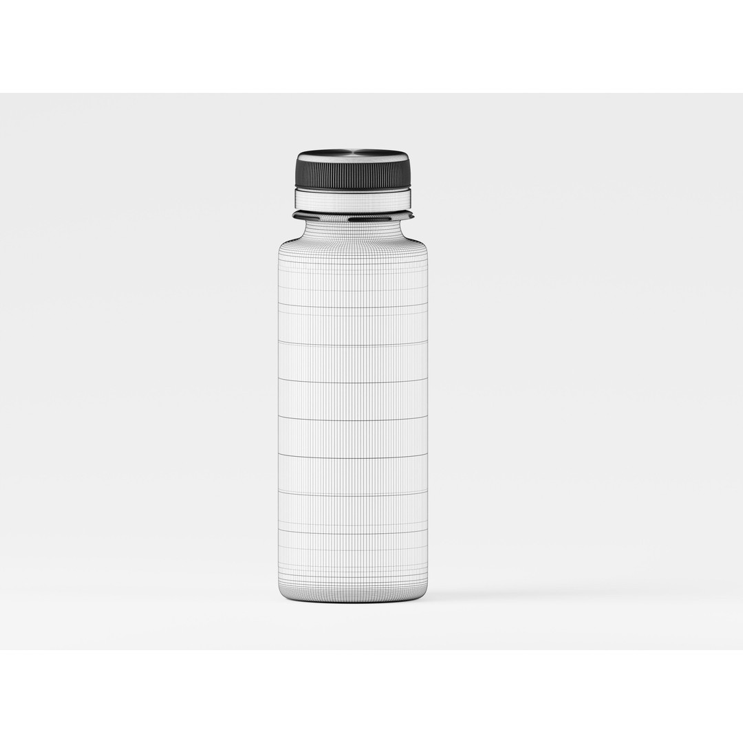 Black Cosmetic Bottle 3D Model – Low Poly PBR Asset, OBJ & FBX Formats - View 4