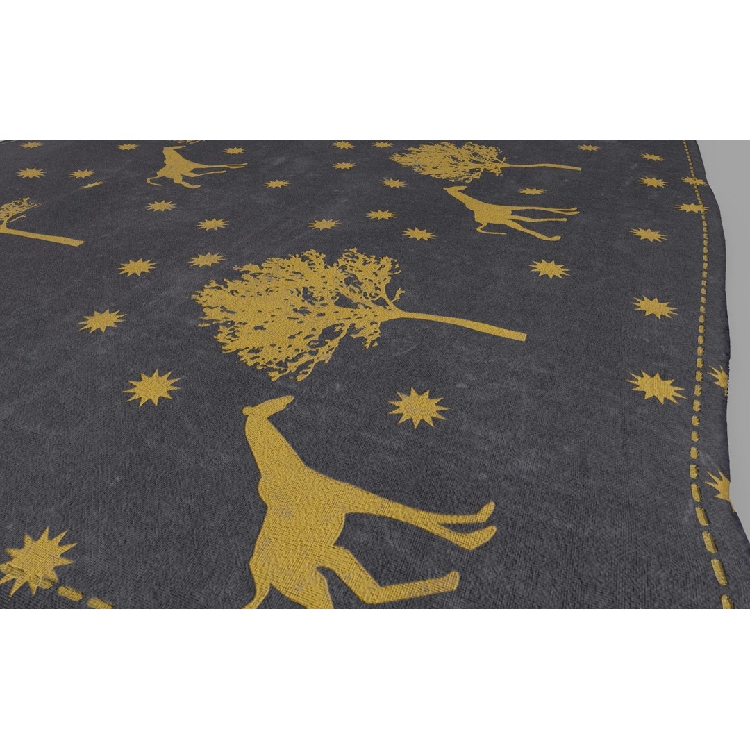 High Poly Floor Rugs 3D Model – Realistic Interior Decoration, OBJ, Blender - View 6