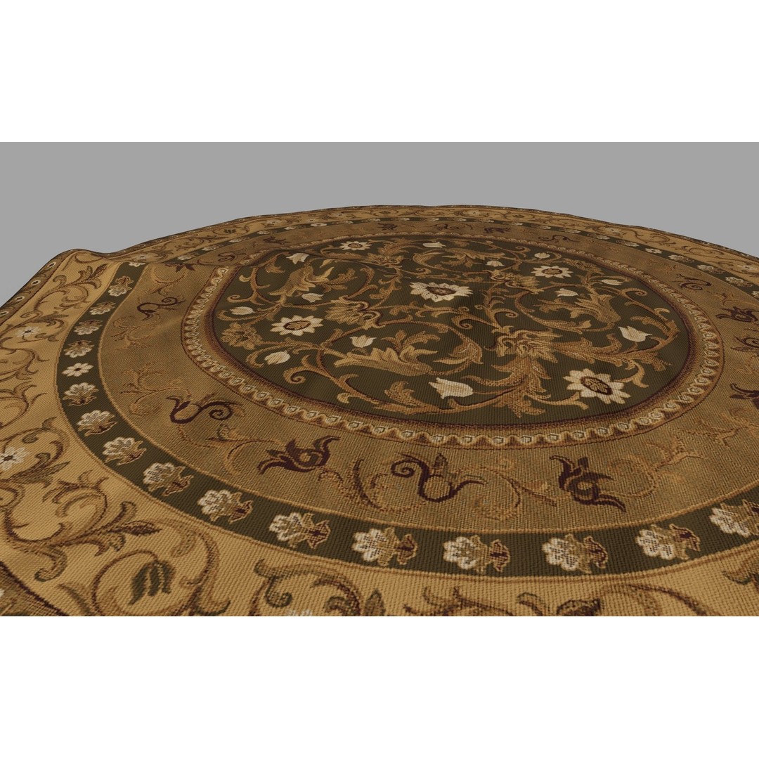 High Poly Floor Rugs 3D Model – Realistic Interior Decoration, OBJ, Blender - View 8