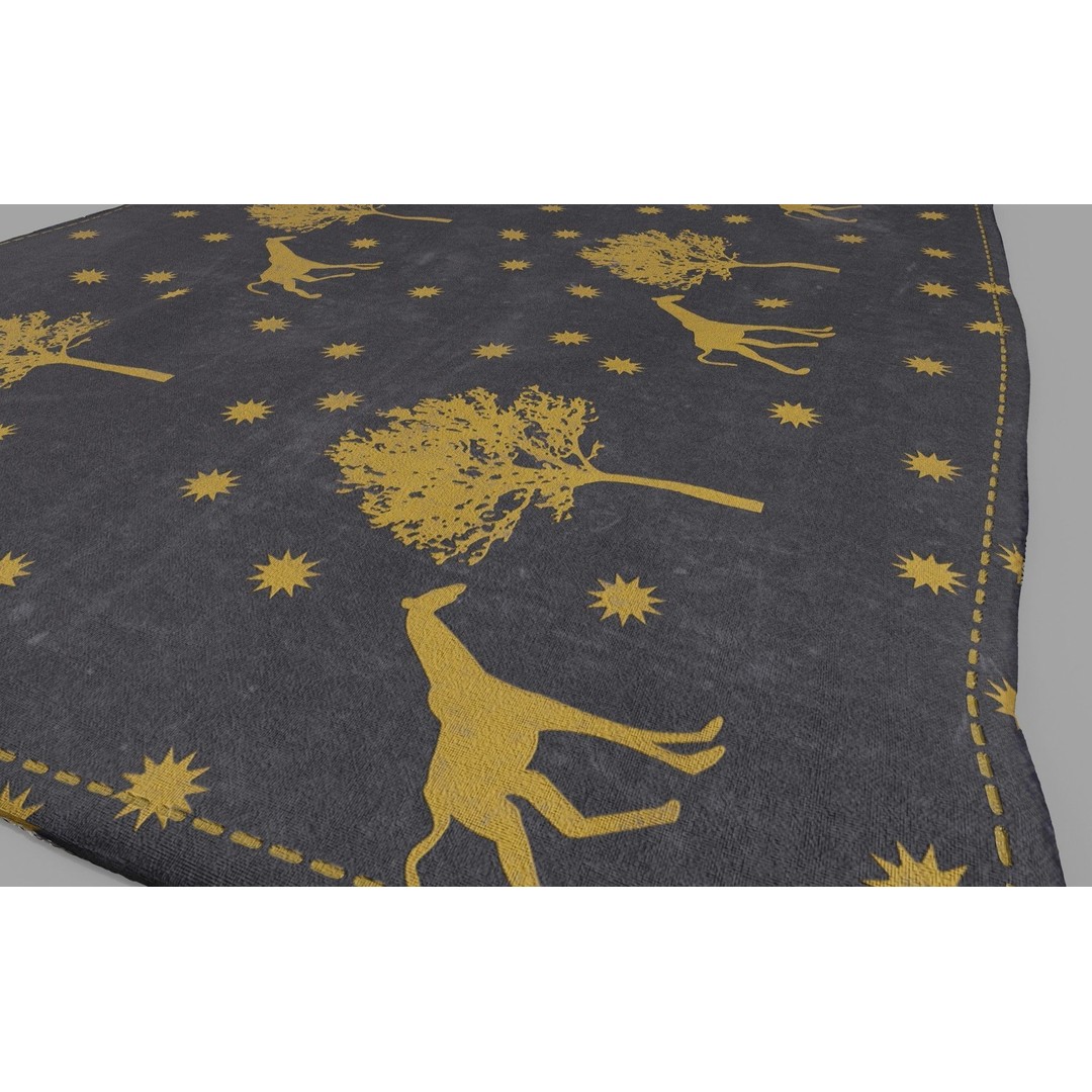 High Poly Floor Rugs 3D Model – Realistic Interior Decoration, OBJ, Blender - View 9