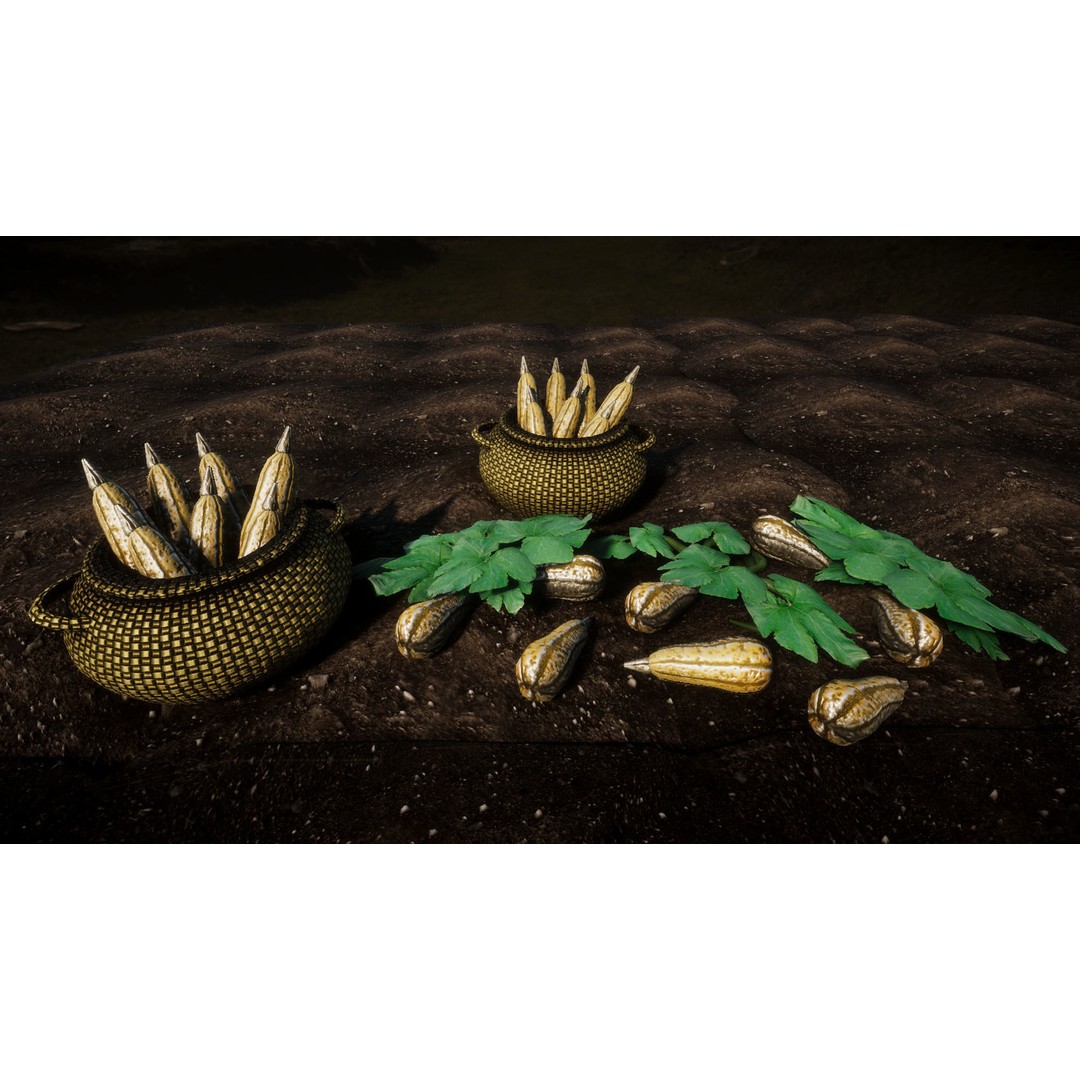 Vegetable Plants 3D Model – Low Poly Game Asset, FBX, Unity Ready - View 6