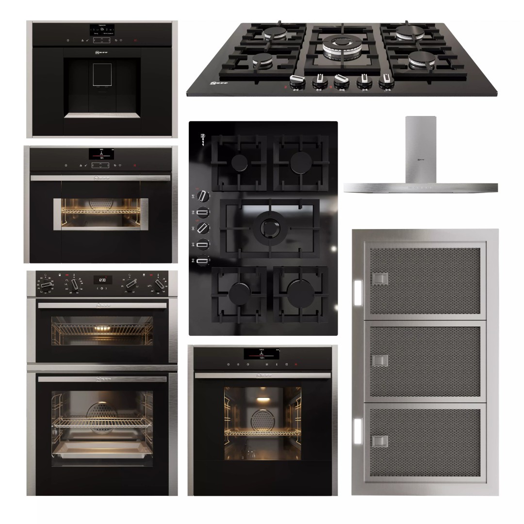 Neff Appliances 3D Model – Modern Kitchen Collection, FBX, PBR - View 2