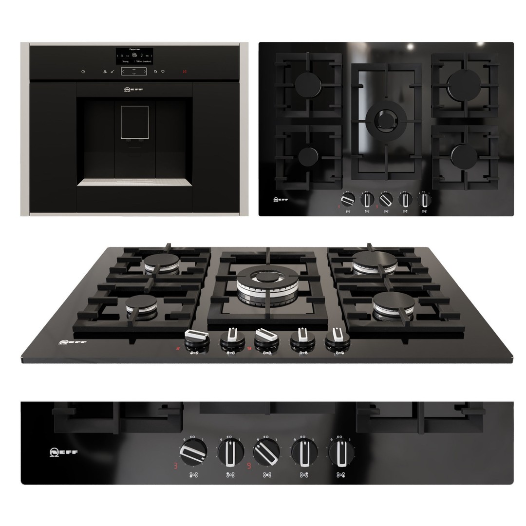 Neff Appliances 3D Model – Modern Kitchen Collection, FBX, PBR - View 4
