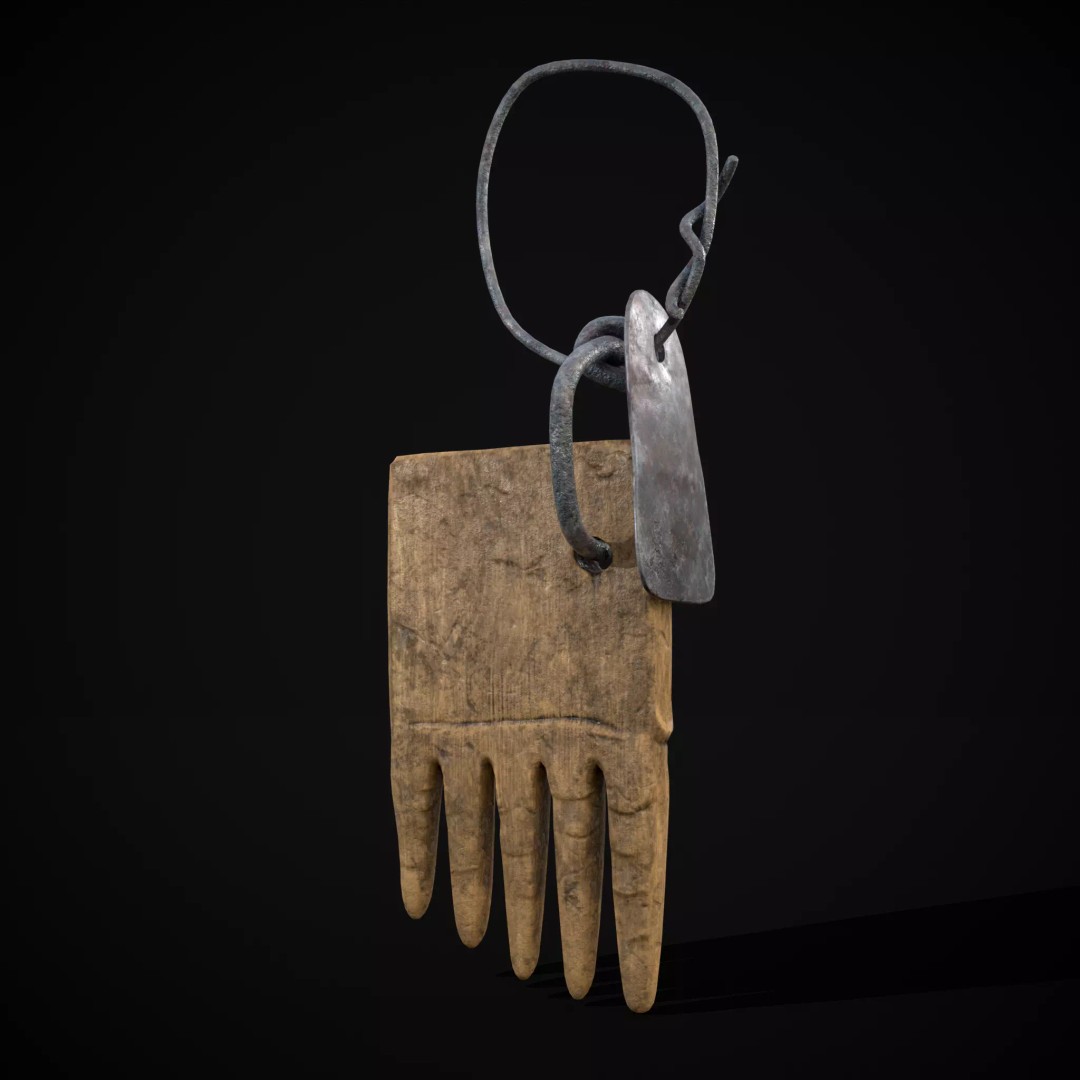 Viking Beard Comb 3D Model – Low Poly Game Asset, FBX & OBJ - View 2