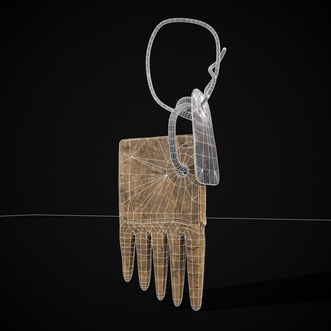 Viking Beard Comb 3D Model – Low Poly Game Asset, FBX & OBJ - View 3