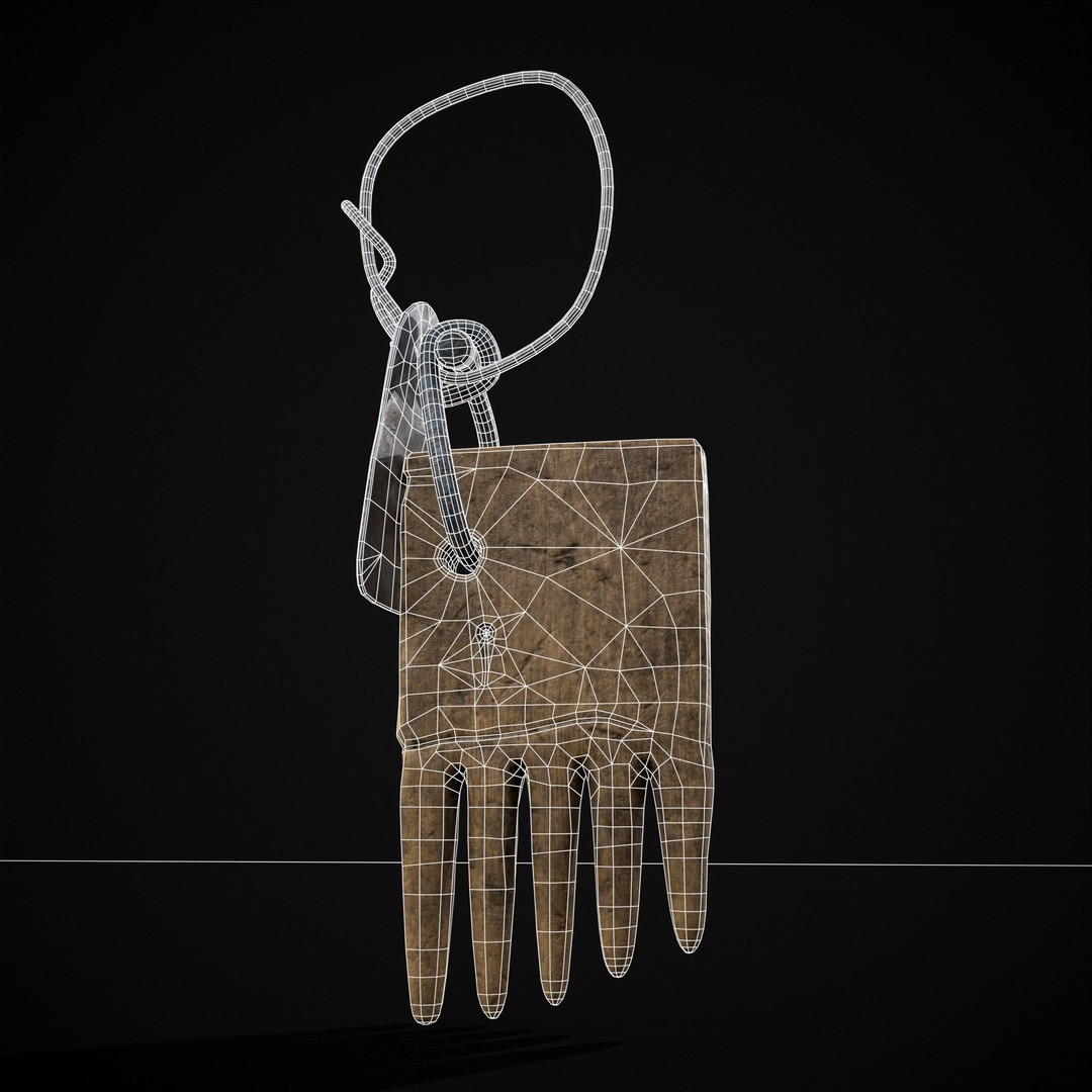 Viking Beard Comb 3D Model – Low Poly Game Asset, FBX & OBJ - View 5