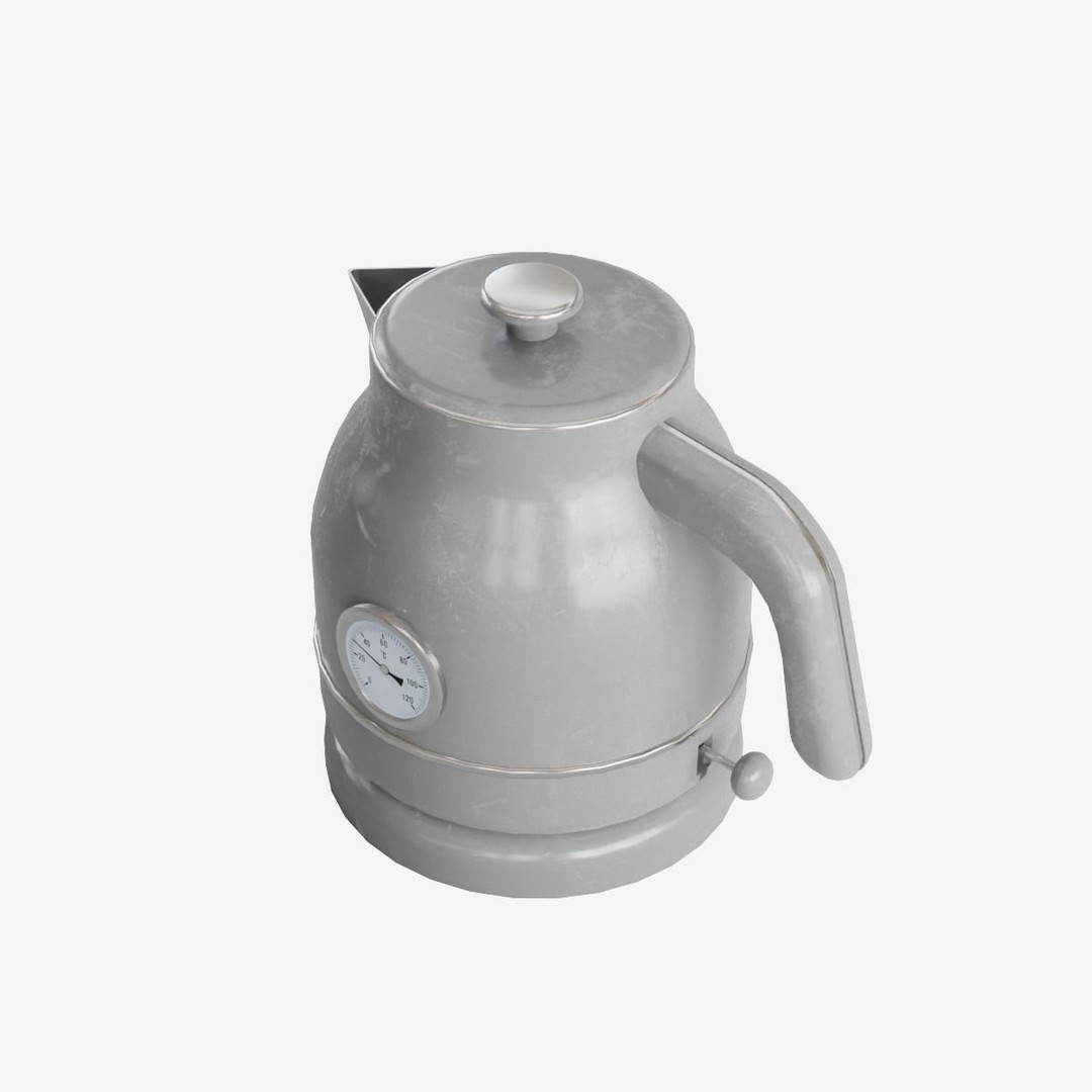 Scuffed Plastic Kettle 3D Model – Low Poly Game Asset, FBX - View 11