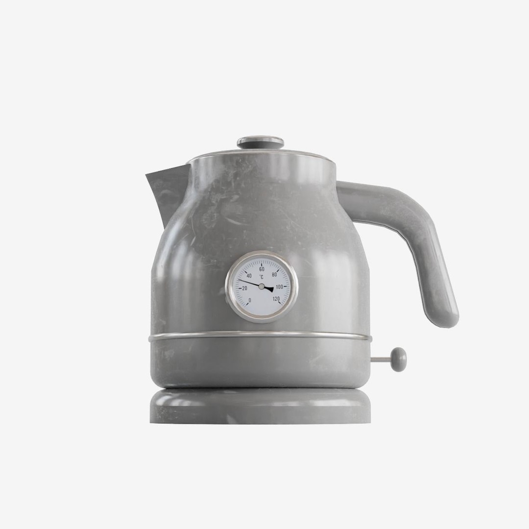 Scuffed Plastic Kettle 3D Model – Low Poly Game Asset, FBX - View 13