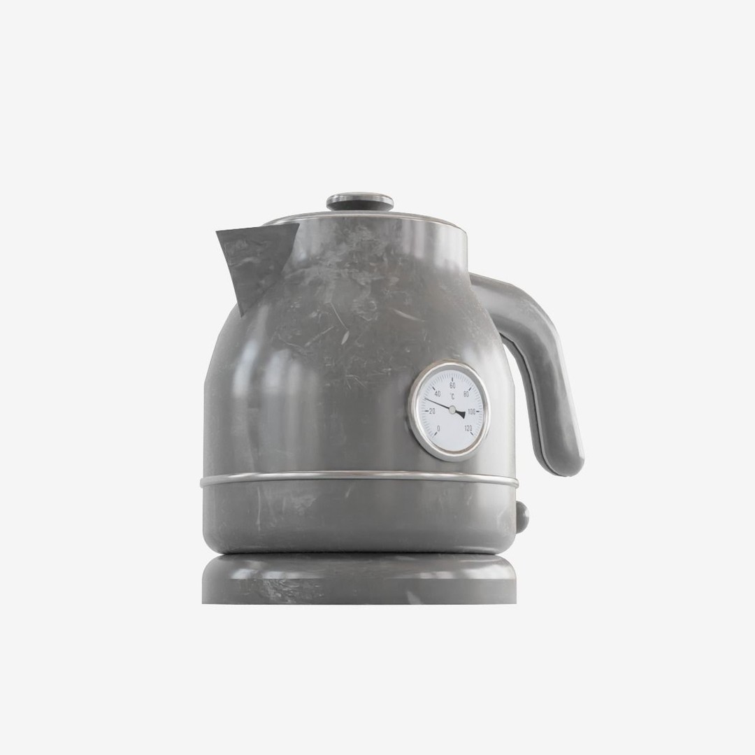 Scuffed Plastic Kettle 3D Model – Low Poly Game Asset, FBX - View 14