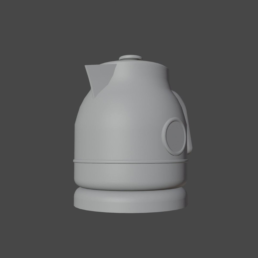 Scuffed Plastic Kettle 3D Model – Low Poly Game Asset, FBX - View 18