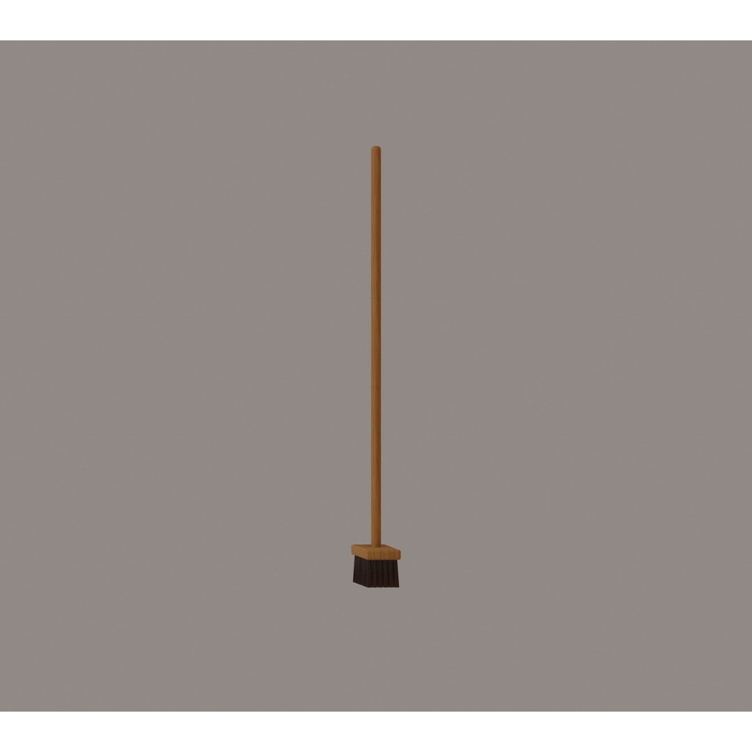 Outdoor Broom 3D Model – PBR Textured Game Asset, FBX, OBJ - View 11