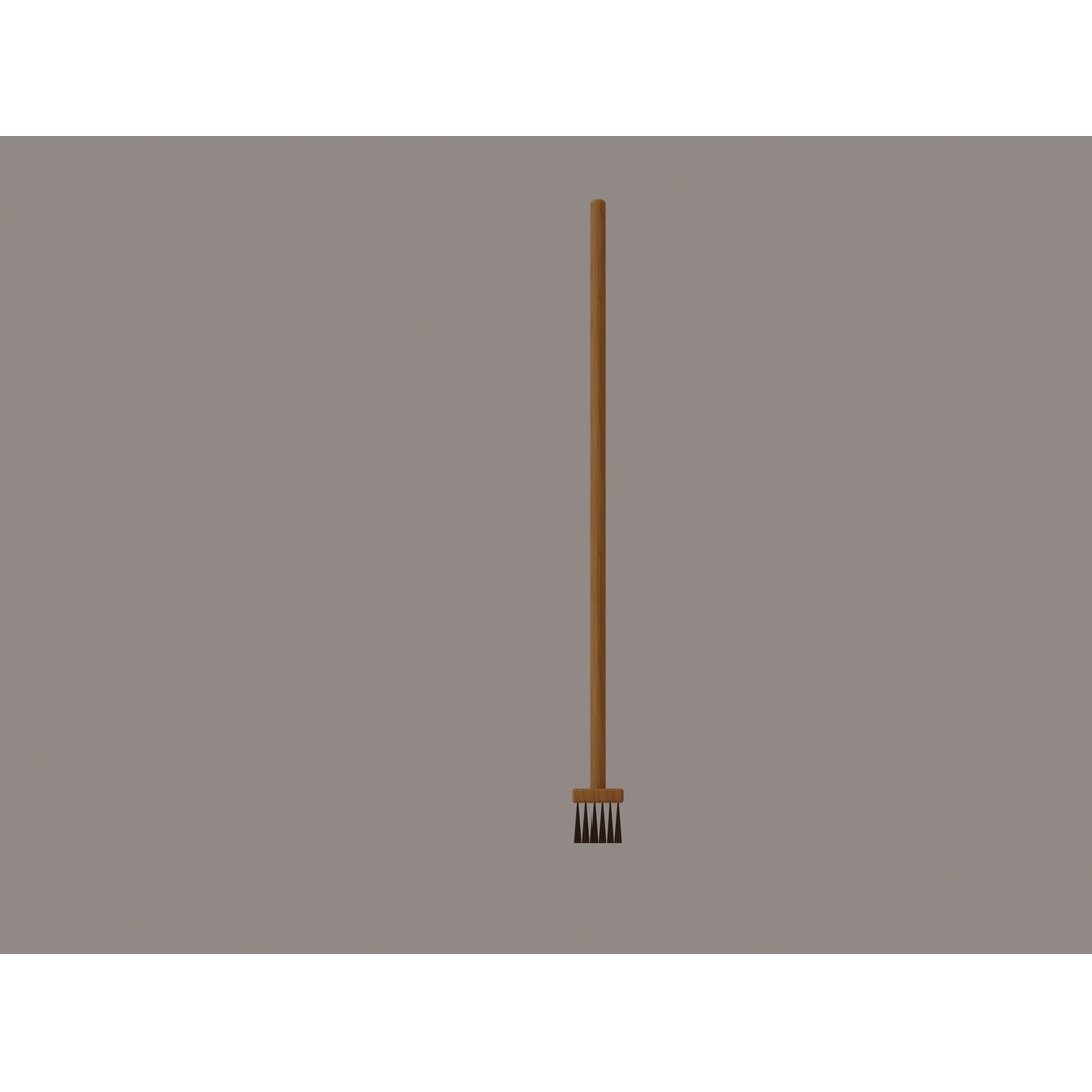 Outdoor Broom 3D Model – PBR Textured Game Asset, FBX, OBJ - View 12