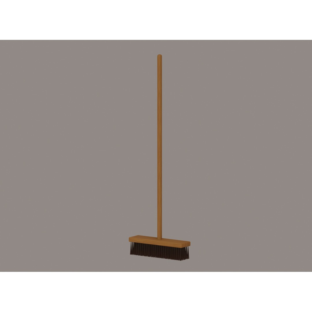 Outdoor Broom 3D Model – PBR Textured Game Asset, FBX, OBJ - View 4