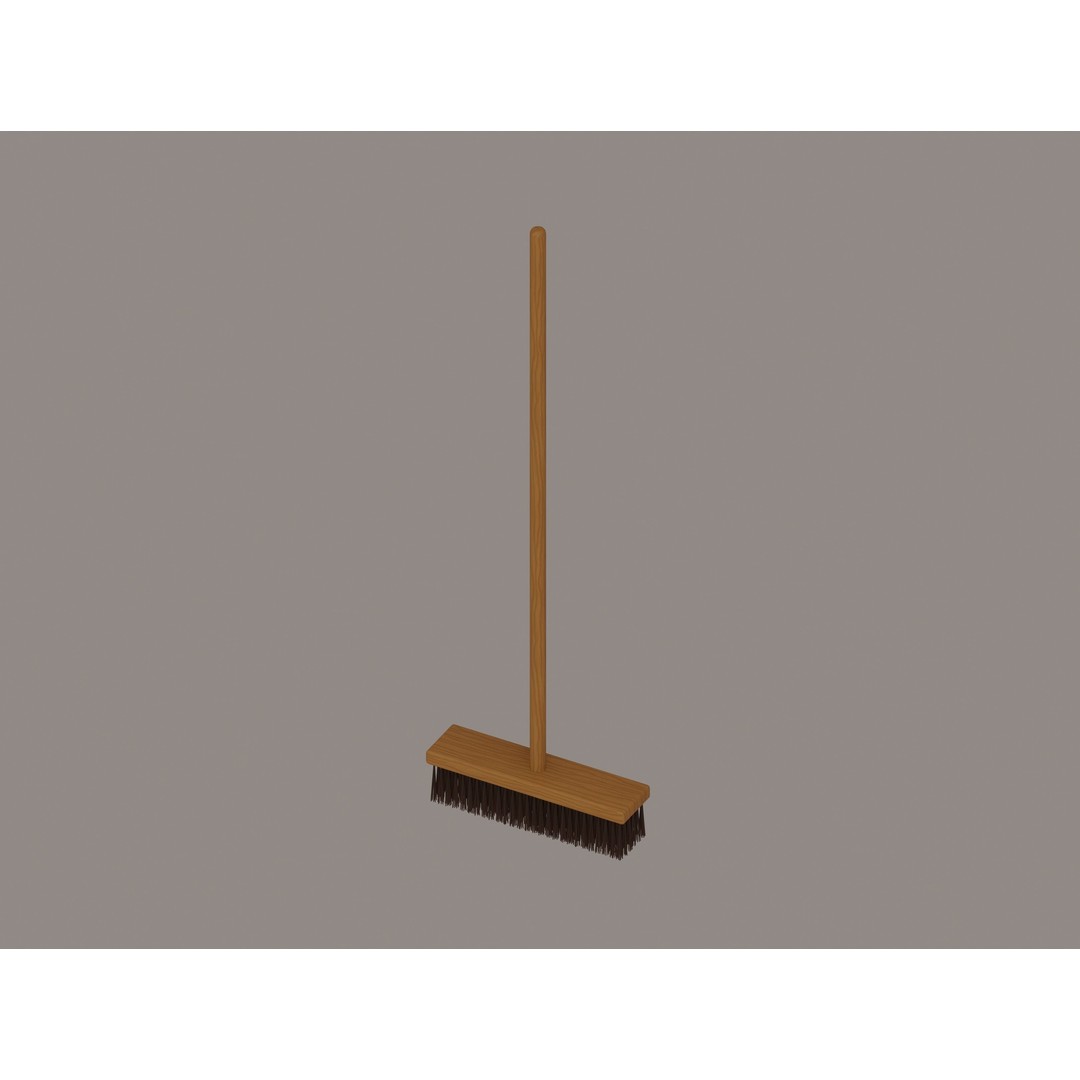 Outdoor Broom 3D Model – PBR Textured Game Asset, FBX, OBJ - View 5