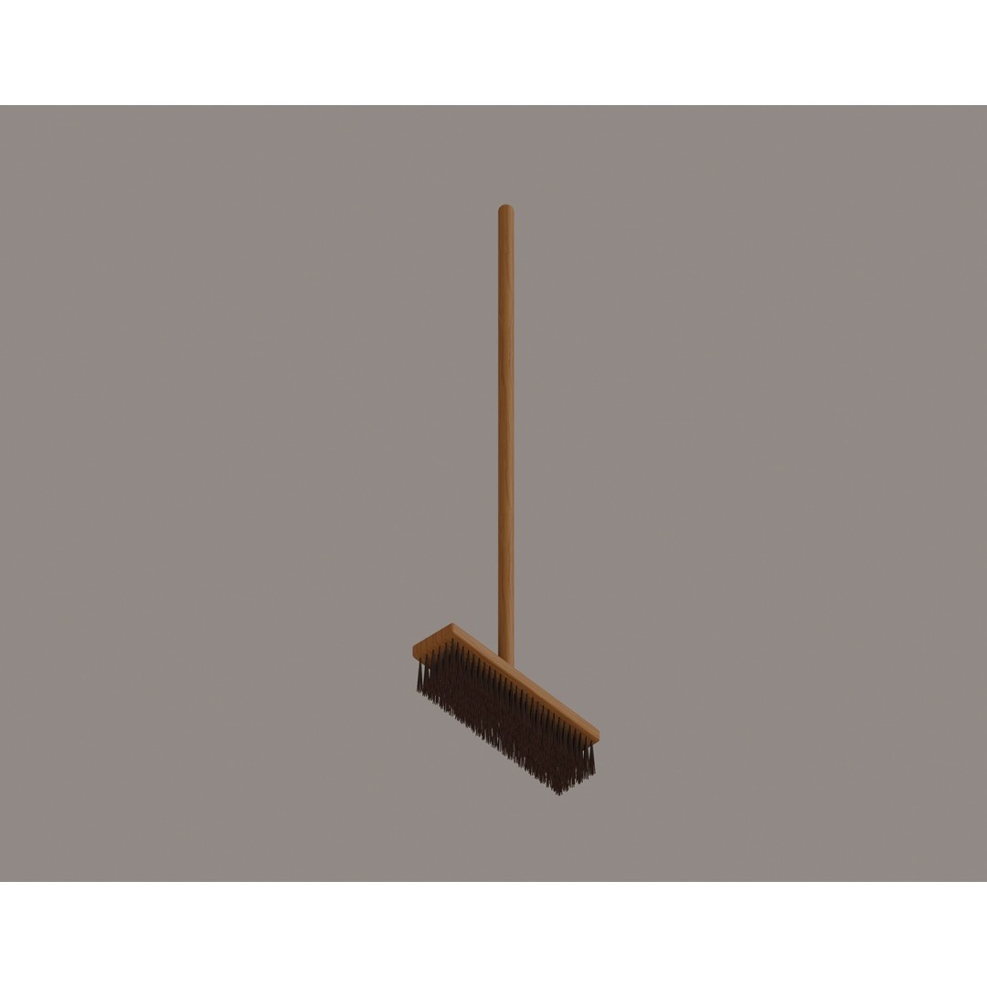 Outdoor Broom 3D Model – PBR Textured Game Asset, FBX, OBJ - View 7