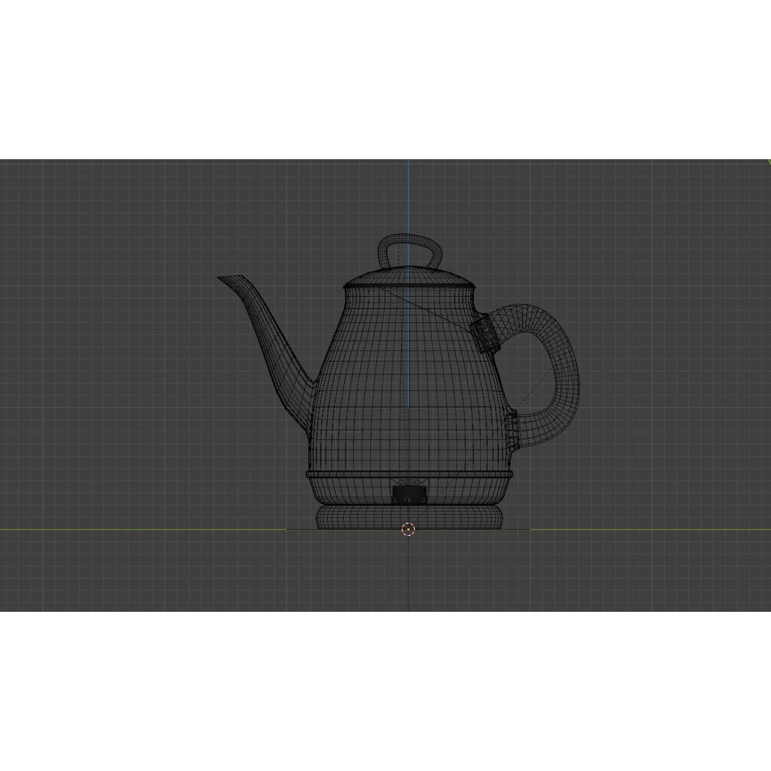 Plastic Kettle 3D Model – Modern Kitchenware with PBR Textures, FBX - View 10