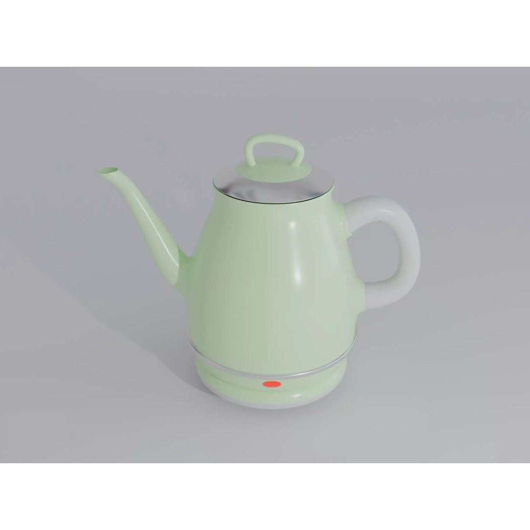 Plastic Kettle 3D Model – Modern Kitchenware with PBR Textures, FBX - View 2
