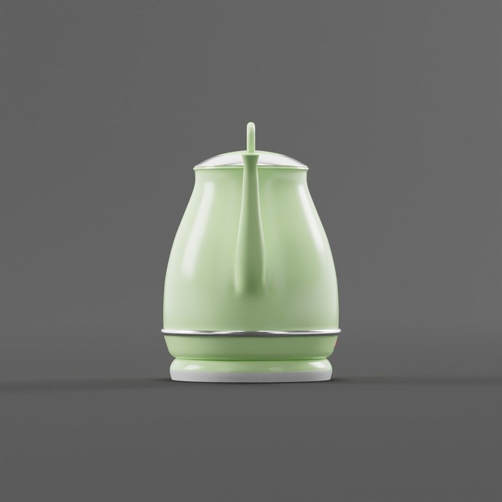 Plastic Kettle 3D Model – Modern Kitchenware with PBR Textures, FBX - View 5