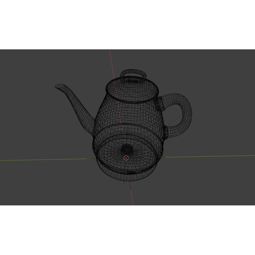 Plastic Kettle 3D Model – Modern Kitchenware with PBR Textures, FBX - View 9