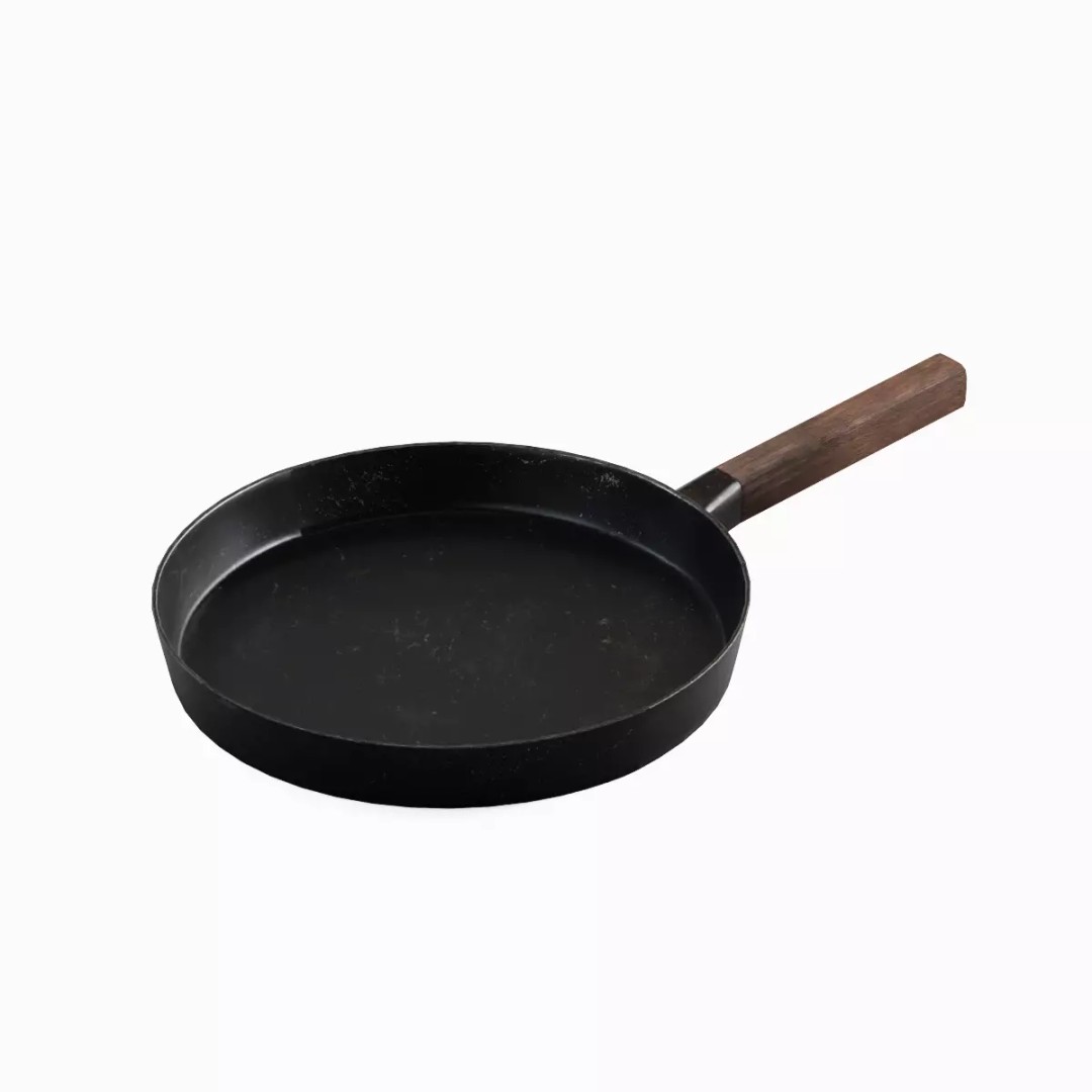 Kitchen Frying Pan 3D Model – Low Poly Game Asset, PBR Textures, FBX - View 2