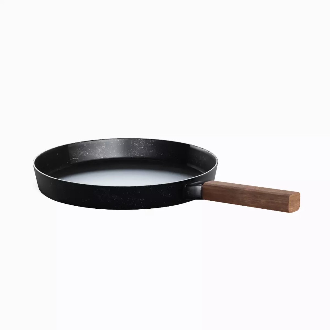 Kitchen Frying Pan 3D Model – Low Poly Game Asset, PBR Textures, FBX - View 3
