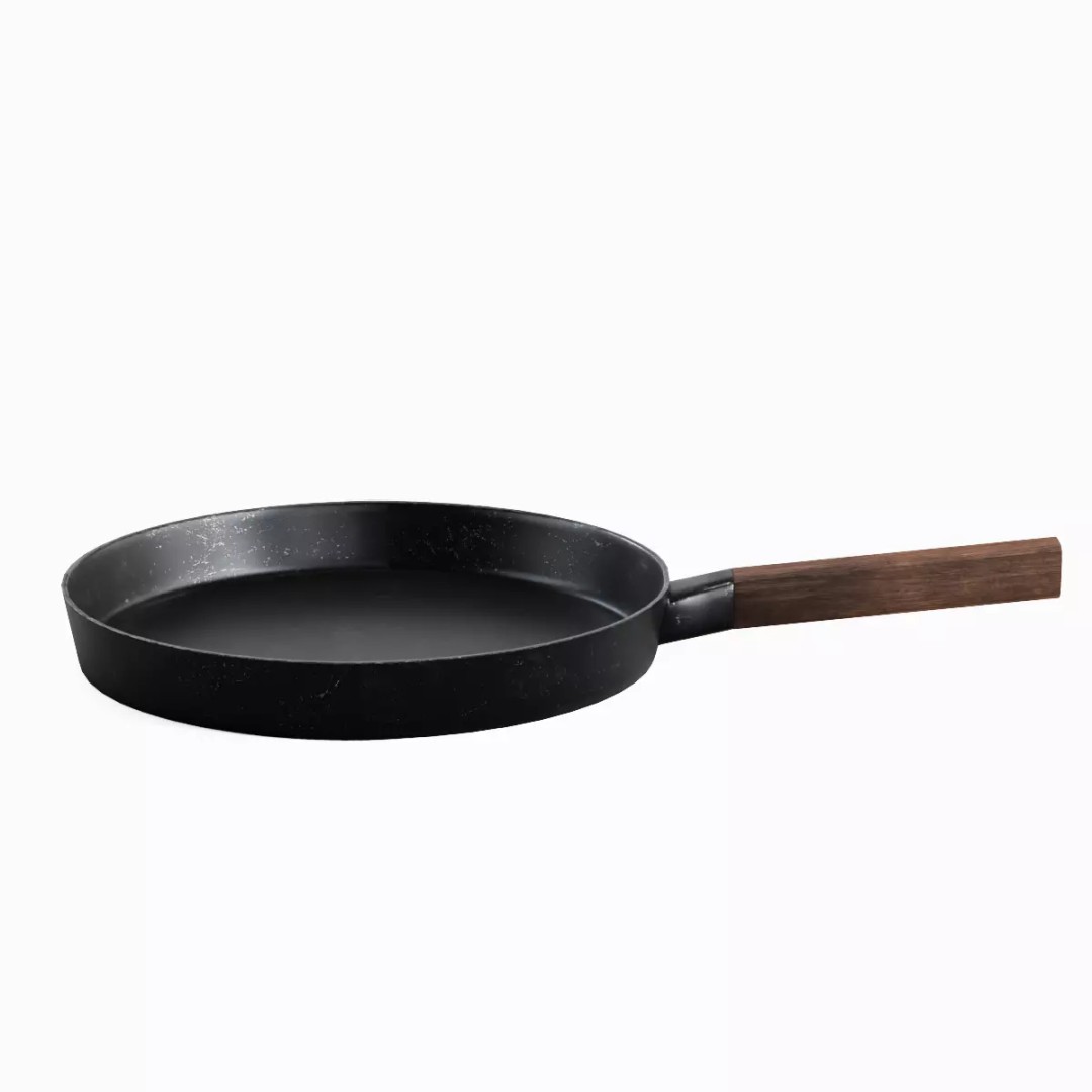 Kitchen Frying Pan 3D Model – Low Poly Game Asset, PBR Textures, FBX - View 4