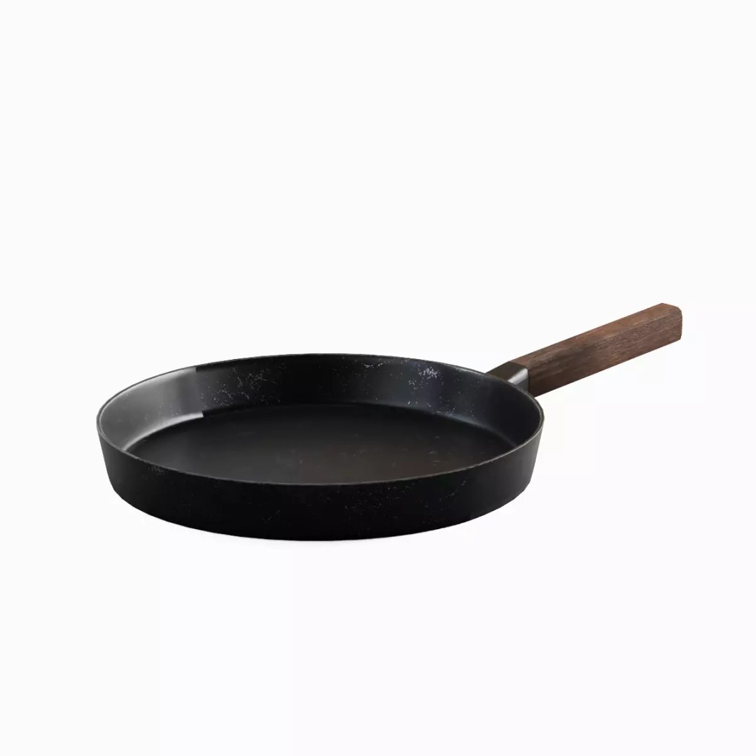 Kitchen Frying Pan 3D Model – Low Poly Game Asset, PBR Textures, FBX - View 5
