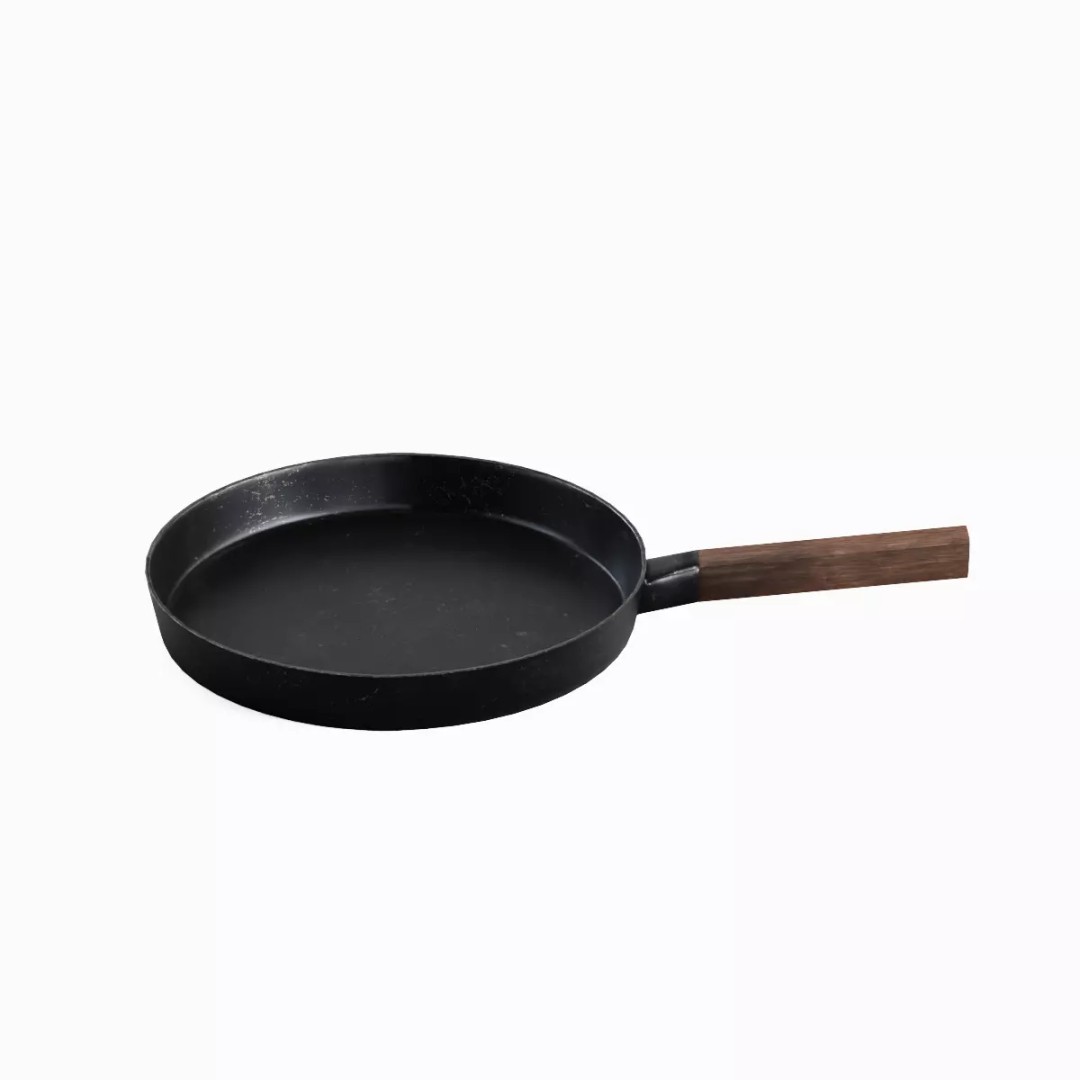 Kitchen Frying Pan 3D Model – Low Poly Game Asset, PBR Textures, FBX - View 7