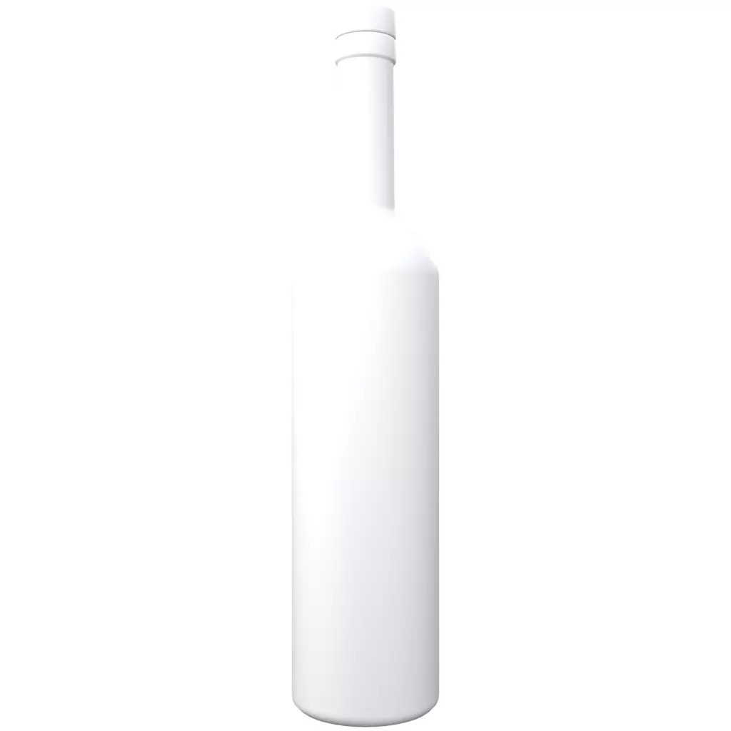 750mL Long Neck Glass Vodka Bottle 3D Model – PBR Textured, Game-Ready Formats - View 14