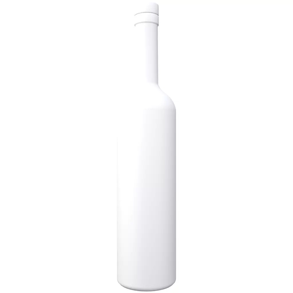 750mL Long Neck Glass Vodka Bottle 3D Model – PBR Textured, Game-Ready Formats - View 16