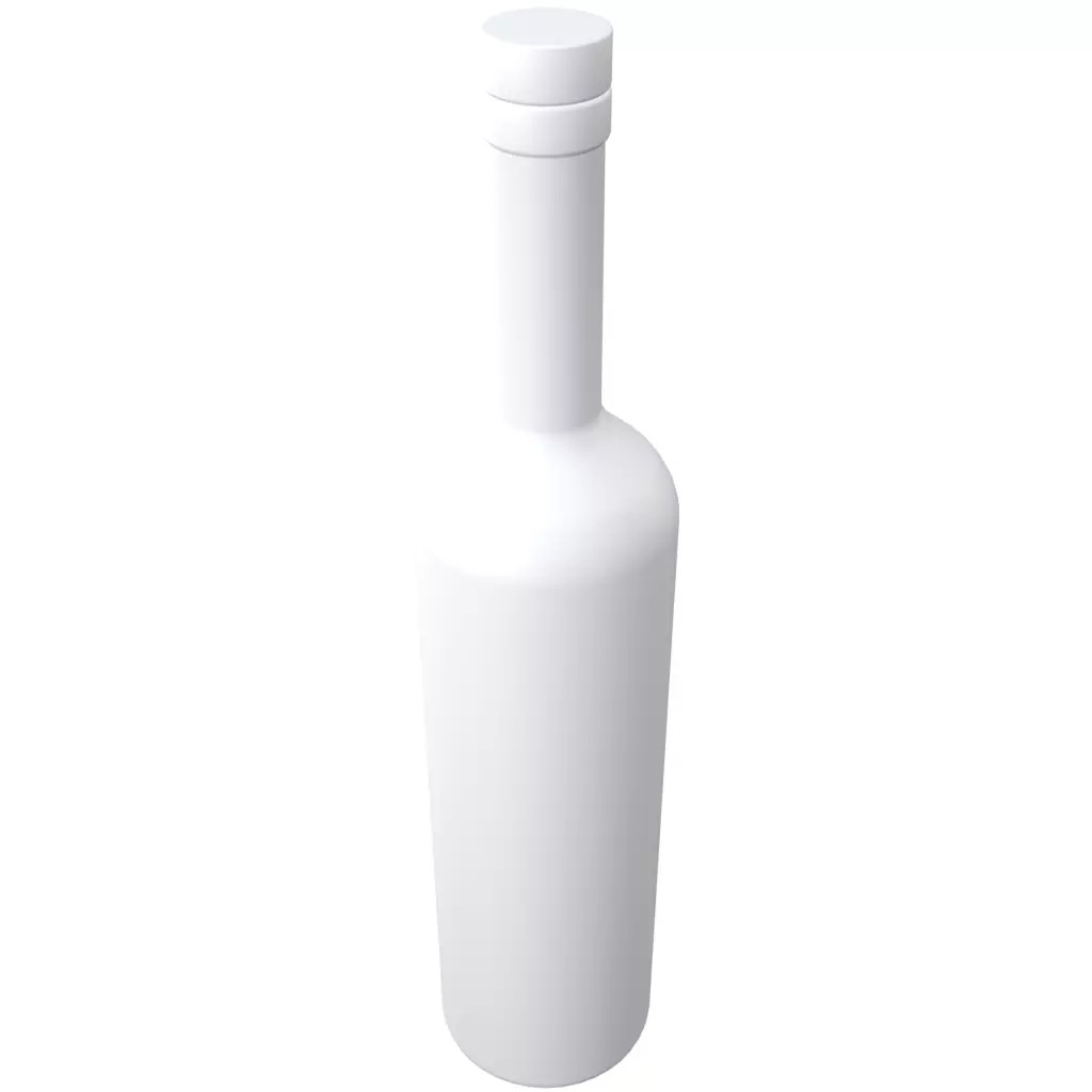 750mL Long Neck Glass Vodka Bottle 3D Model – PBR Textured, Game-Ready Formats - View 17