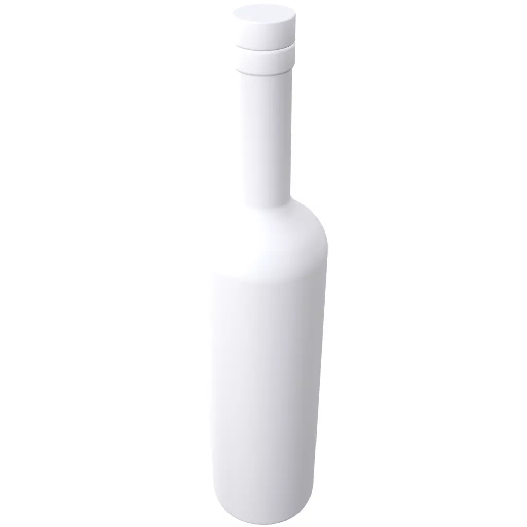 750mL Long Neck Glass Vodka Bottle 3D Model – PBR Textured, Game-Ready Formats - View 19