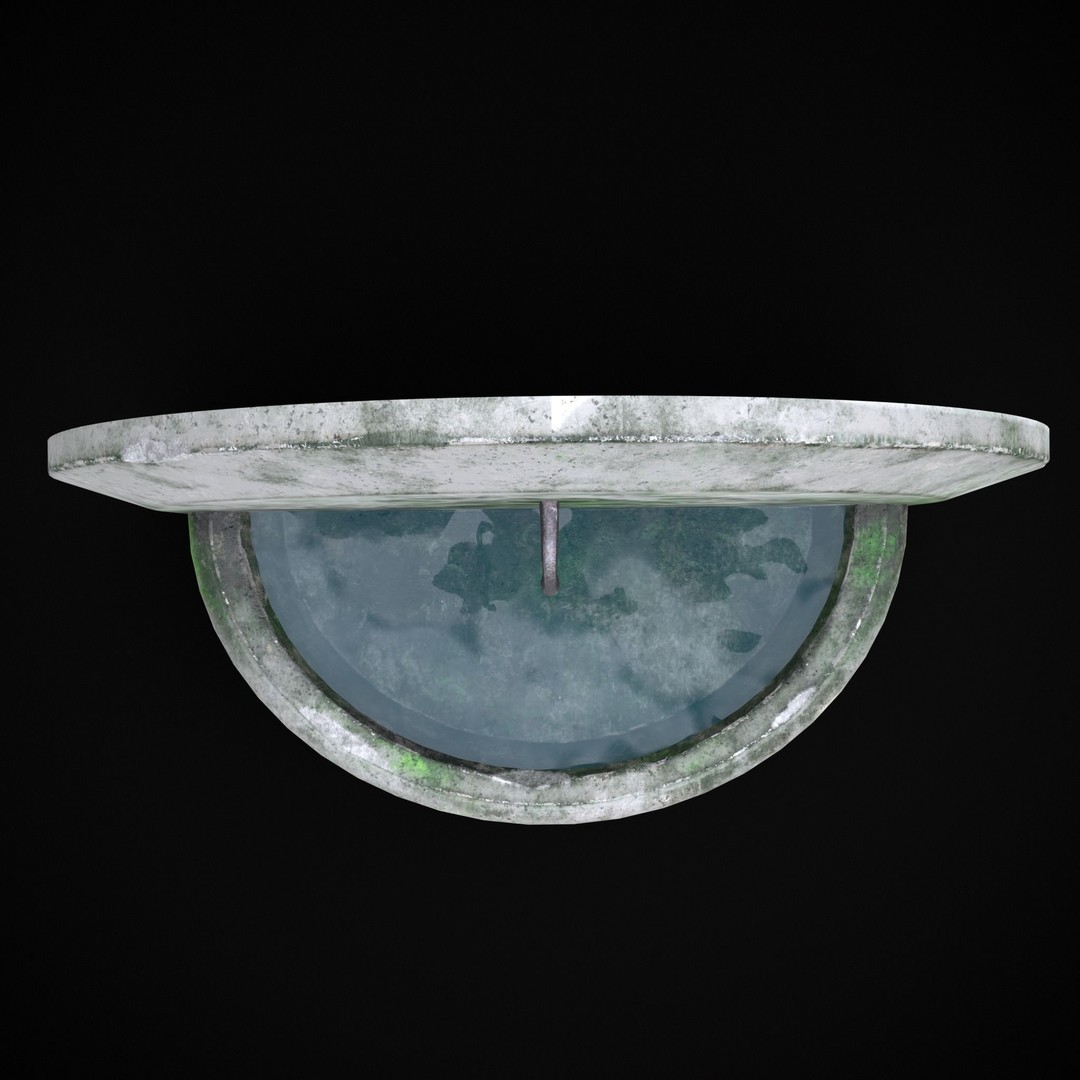 Round Floral Wall Fountain 3D Model – Low Poly PBR Asset, FBX & OBJ - View 6