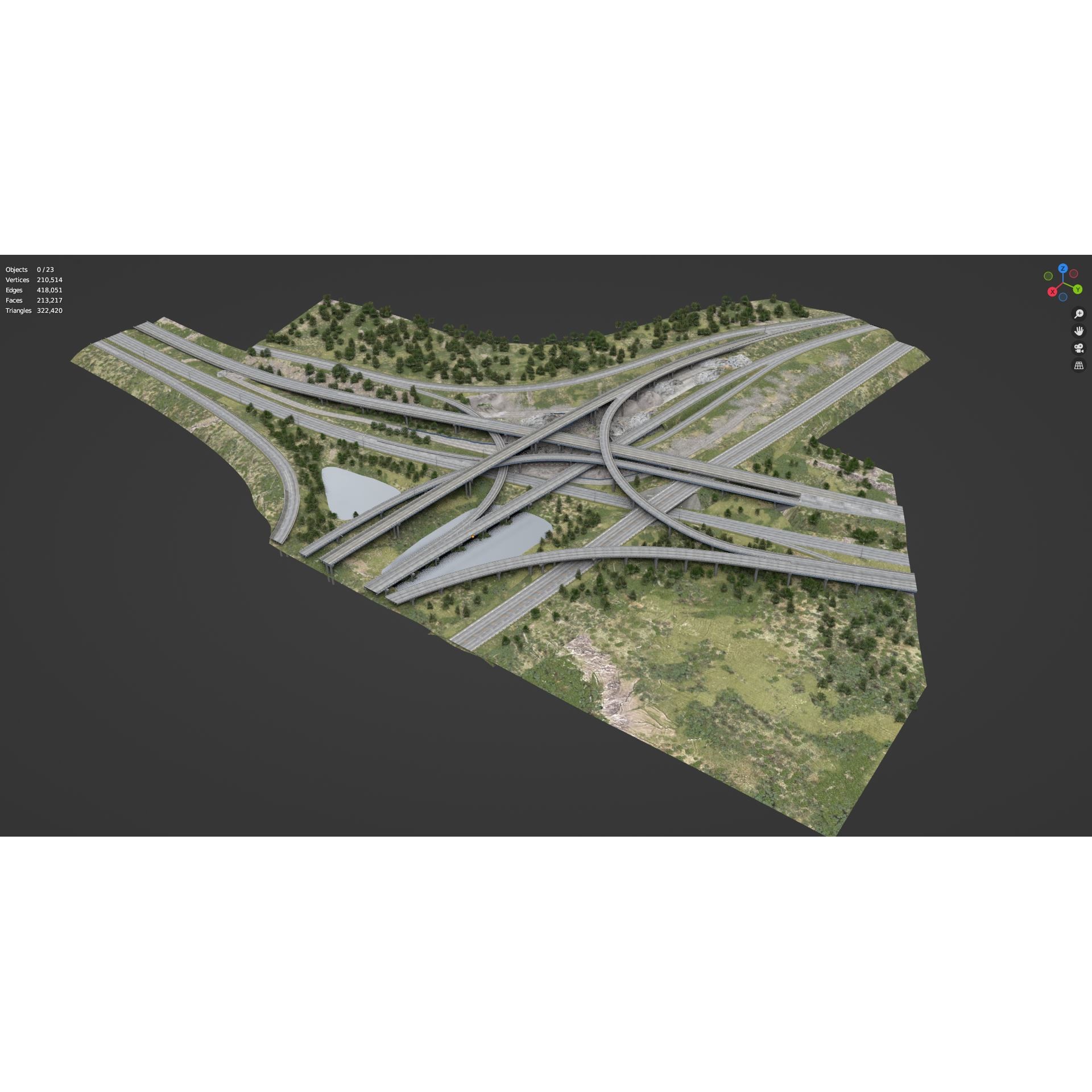 I-95 Highway Miami - Low-Poly Game-Ready 3D Model