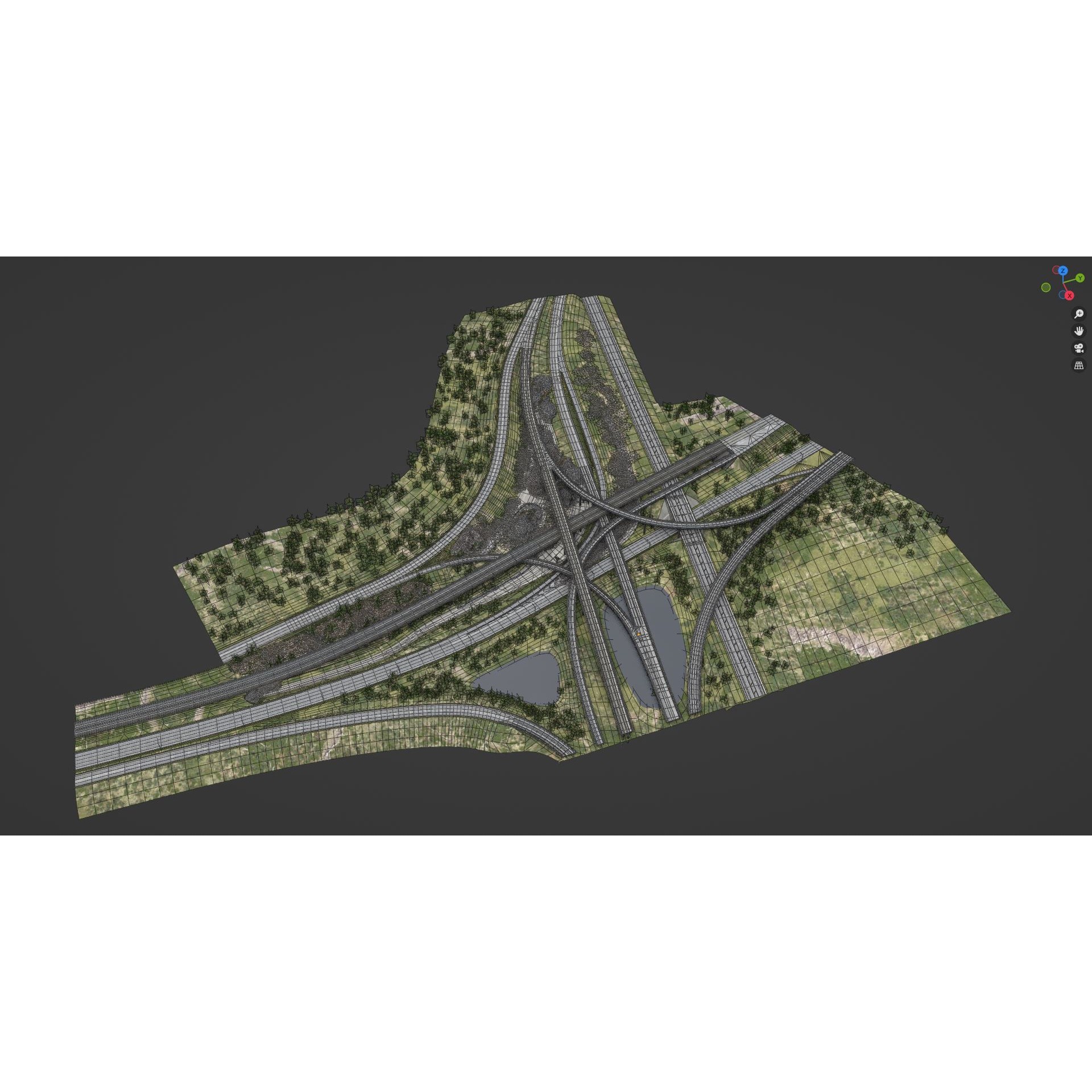I-95 Highway Miami - Low-Poly Game-Ready 3D Model - View 11