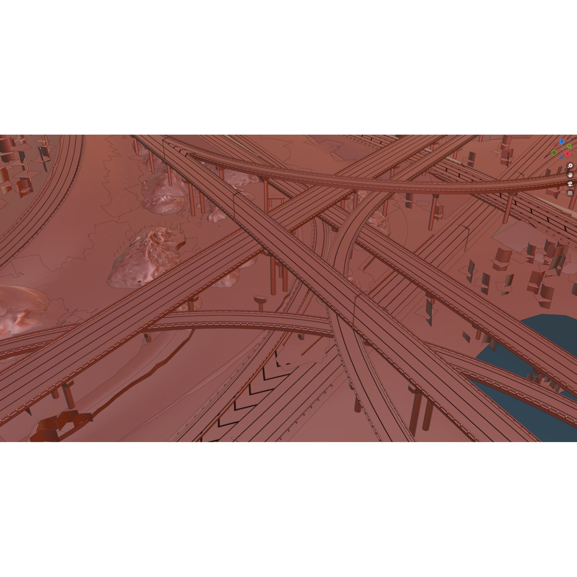 I-95 Highway Miami - Low-Poly Game-Ready 3D Model - View 5