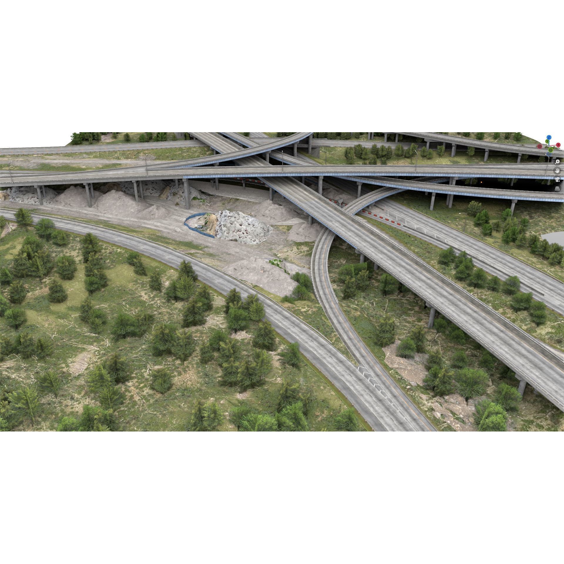 I-95 Highway Miami - Low-Poly Game-Ready 3D Model - View 8