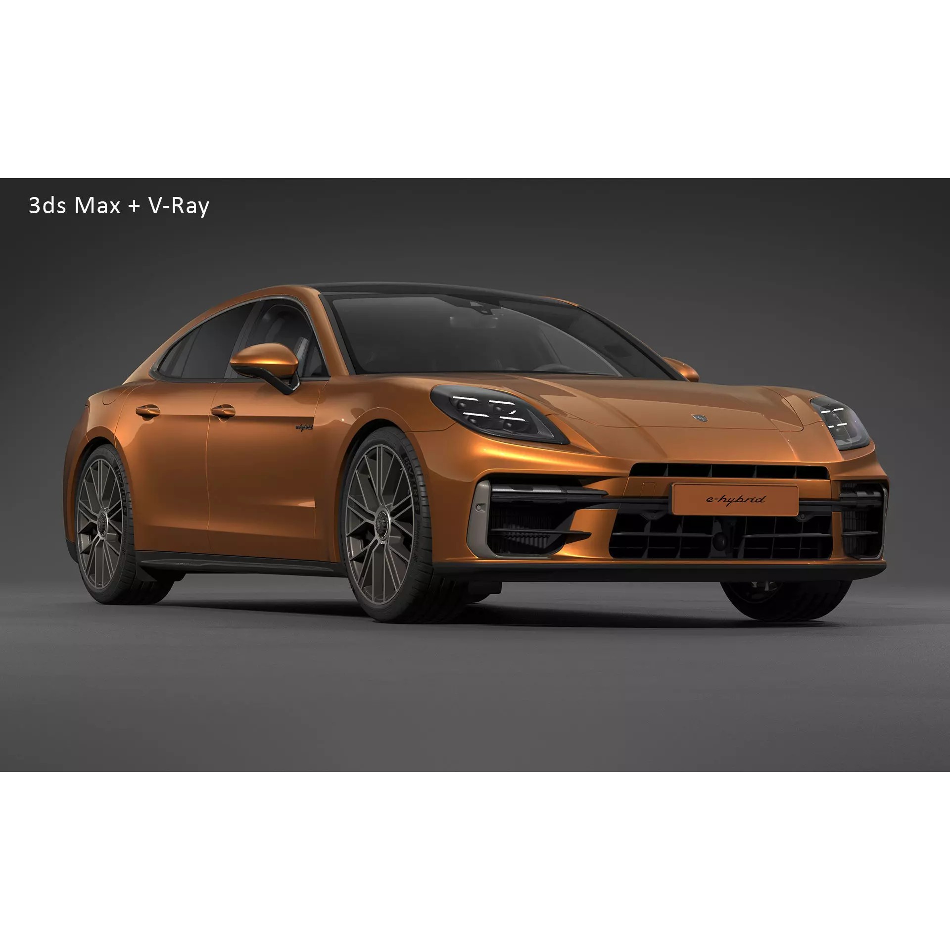 2024 Porsche Panamera Turbo E-Hybrid - High-Quality 3D Model - View 29