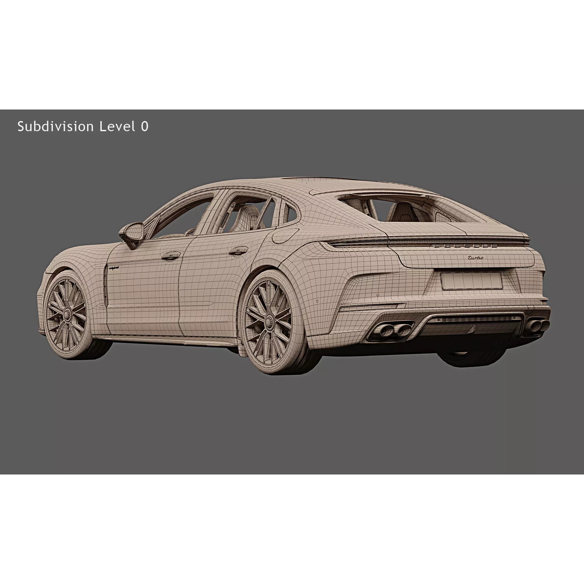 2024 Porsche Panamera Turbo E-Hybrid - High-Quality 3D Model - View 31
