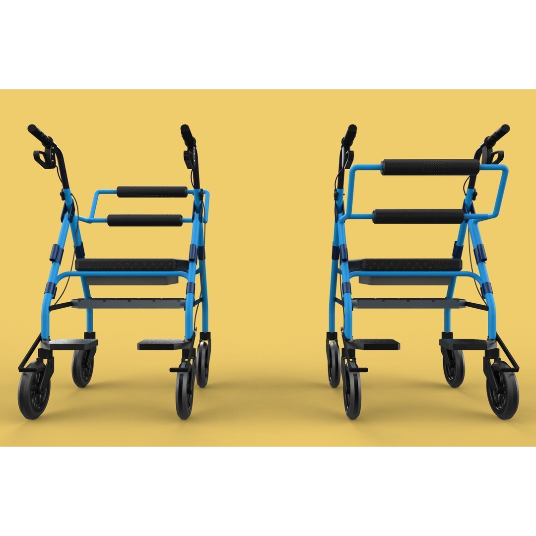 Walking Frame 3D Model – Foldable Mobility Aid, FBX, Blender - View 13