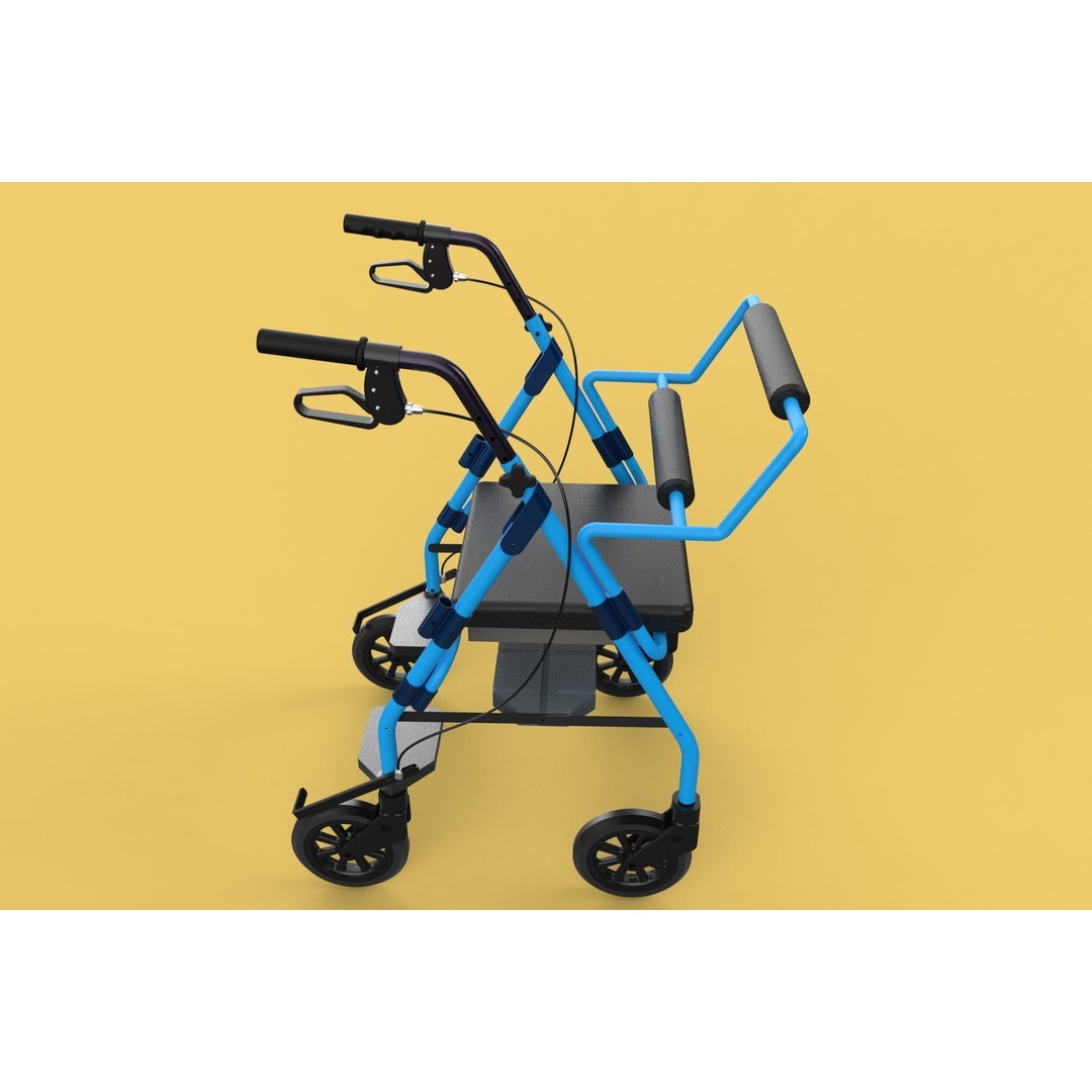 Walking Frame 3D Model – Foldable Mobility Aid, FBX, Blender - View 16