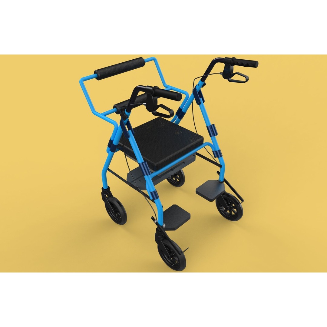 Walking Frame 3D Model – Foldable Mobility Aid, FBX, Blender - View 18