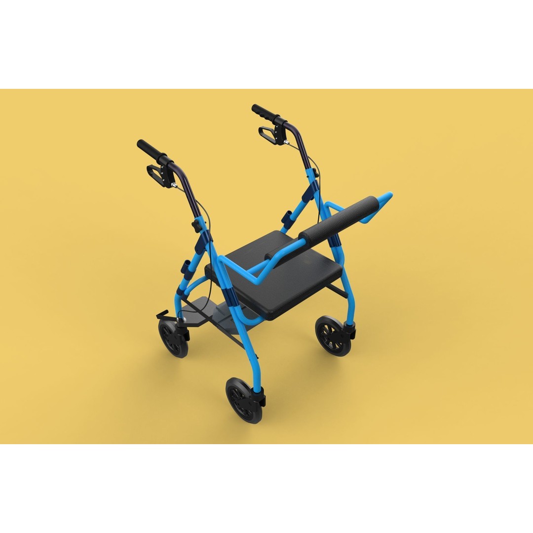 Walking Frame 3D Model – Foldable Mobility Aid, FBX, Blender - View 20