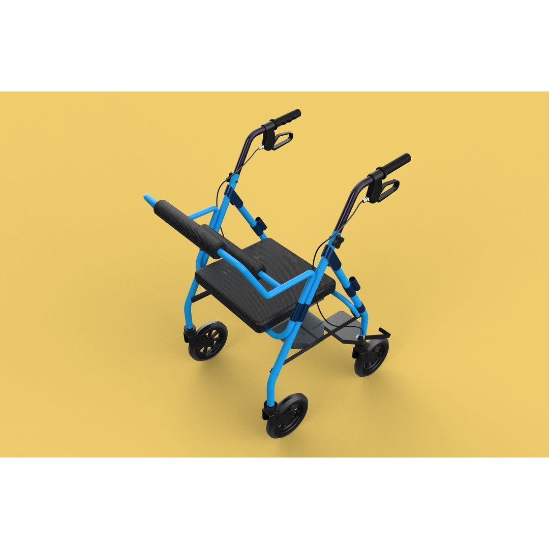 Walking Frame 3D Model – Foldable Mobility Aid, FBX, Blender - View 21
