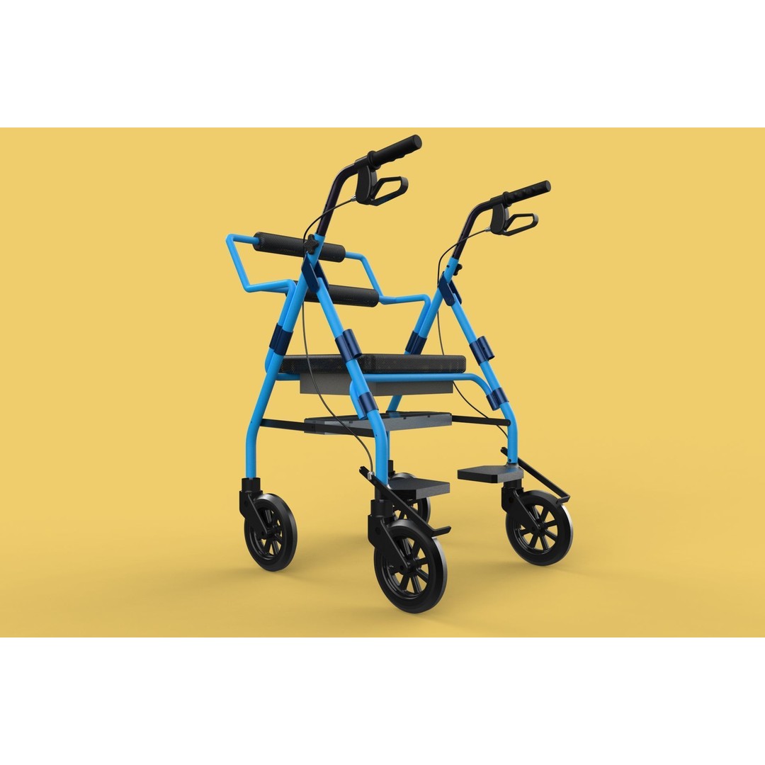 Walking Frame 3D Model – Foldable Mobility Aid, FBX, Blender - View 22