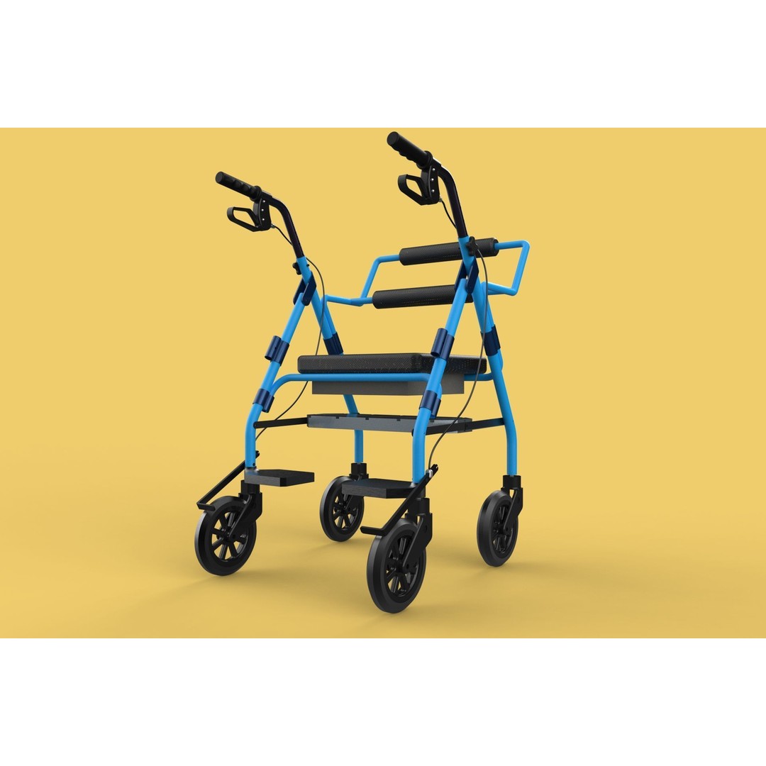 Walking Frame 3D Model – Foldable Mobility Aid, FBX, Blender - View 23