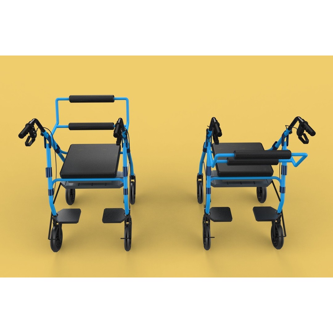 Walking Frame 3D Model – Foldable Mobility Aid, FBX, Blender - View 24
