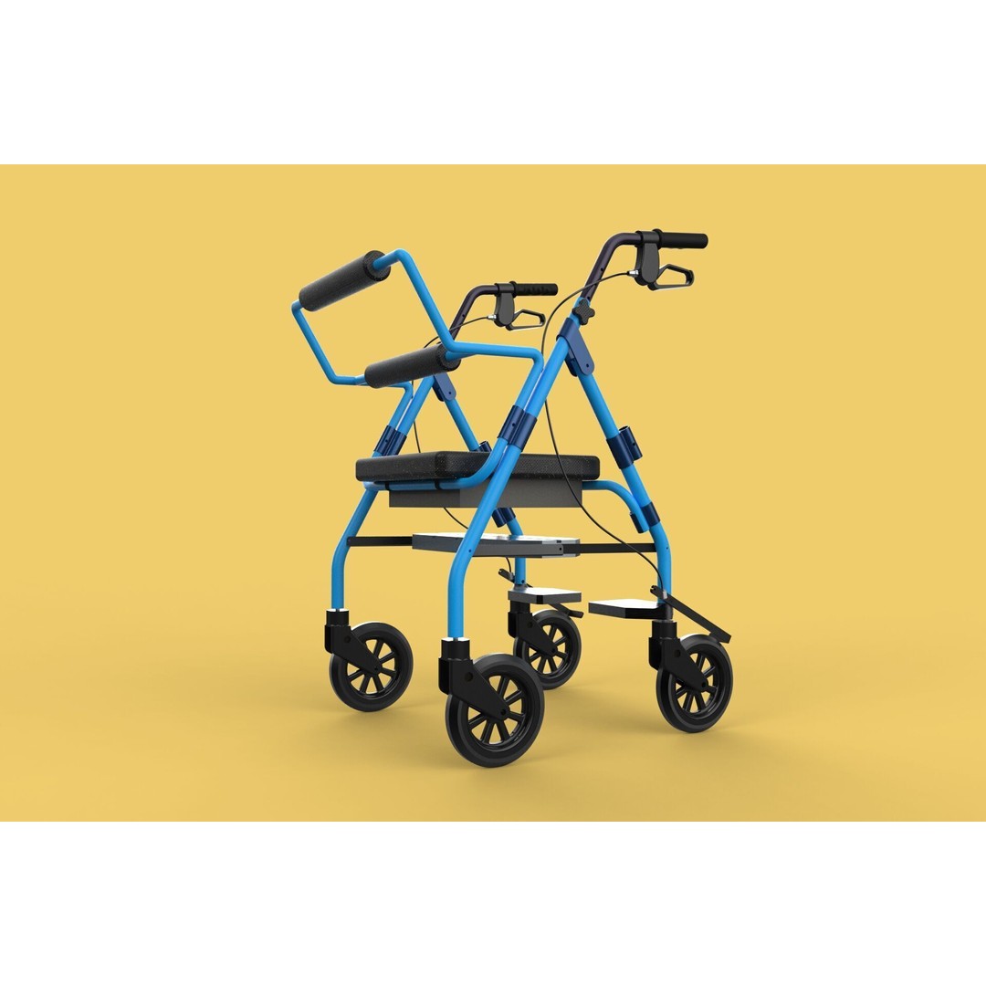 Walking Frame 3D Model – Foldable Mobility Aid, FBX, Blender - View 26